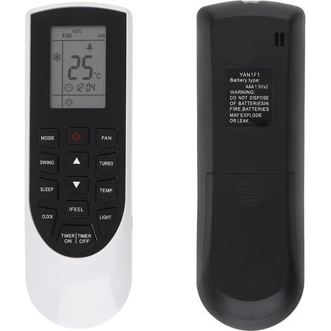 Ersatzfernbedienung für die Klimaanlage YAN1F1 mit der Fernbedienung Gree VIR09HP115V1AH oder VIR12HP230V1AH (1/2)