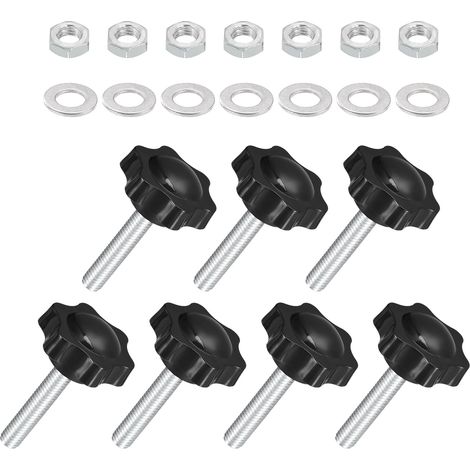 7Pcs Boutons Étoile M8 x 40mm avec Vis de Serrage (1/5)