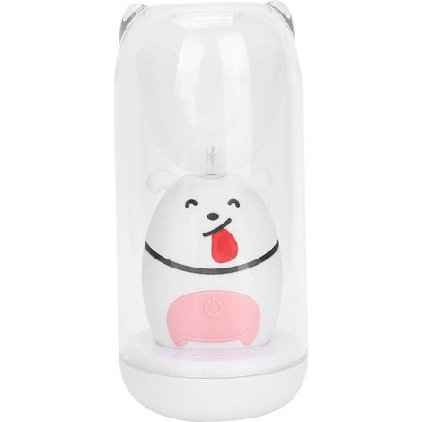 Brosse à dents électrique automatique en U pour enfants 7-12 ans, étanche IPX7 avec couvercle (1/5)