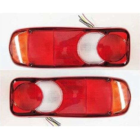 2 feux arrières lampe pour camion, benne basculante, tracteur, remorque, châssis - ampoules universelles fonctionnant en 12 V et 24 V (1/5)