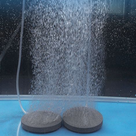 Aérateur à bulles pour aquarium, pompe à eau hydroponique, mini-pompe à air de 8 cm de diamètre (1/5)
