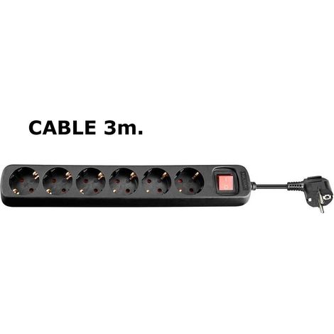Presa Schuko MicroConnect a 6 vie, 3 m
