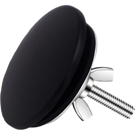 Copriforo per rubinetto, 5,1 cm, in acciaio inox nero, per lavello, cromato, per cucina (nero opaco) (1/5)