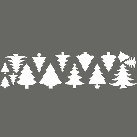 Stickers électrostatiques sapins - Autocollants adhésifs fenêtres noël - décoration fêtes (1/2)