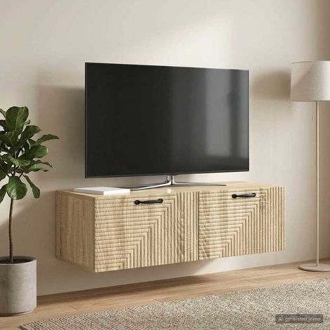 Wandmontierter TV-Schrank Sonoma-Eiche 98 x 41 x 30 cm (1/5)
