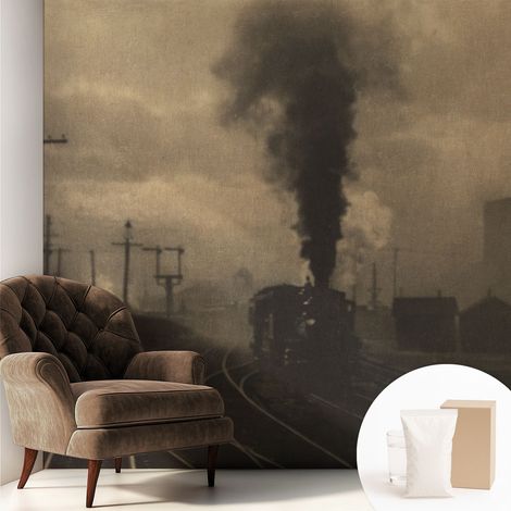 Papier peint intissé décoratif pour salon chambre et cuisine Facile à poser avec colle Paysage industriel 250x250 cm (1/5)