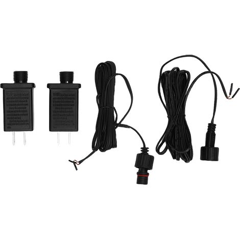 Lot de 2 adaptateurs gonflables de rechange pour cour 1 A classe 2 avec rallonge de 3 m, prise étanche 60 Hz pour décorations lumineuses LED US 110 V (1/5)