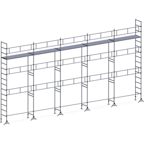 Echafaudage ES49 maçon 128 m² Garde-corps 1 niveau plancher