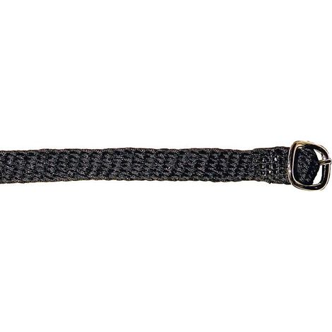 Nero 10 - Cinturini in nylon pesante intrecciato per speroni inglesi