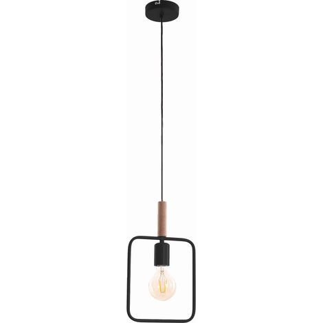 Suspension Frame Candellux noire métal/bois E27 60W (1/5)