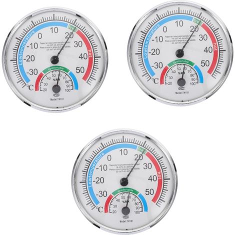 3pièces Thermomètre Hygromètre Précis Pour Extérieur Pour Patio Sauna Et Piscine Lecture Facile Résistant à Eau (1/5)