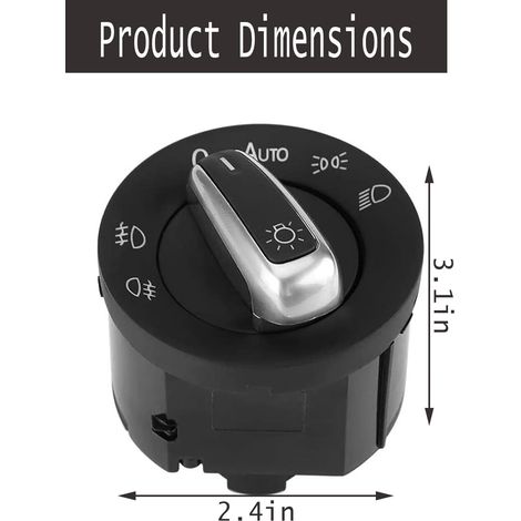 Commutateur combiné feux de route et antibrouillard pour VW Jetta Golf Passat Remplace 5ND941431B Interrupteur de commande d'éclairage robuste (1/4)