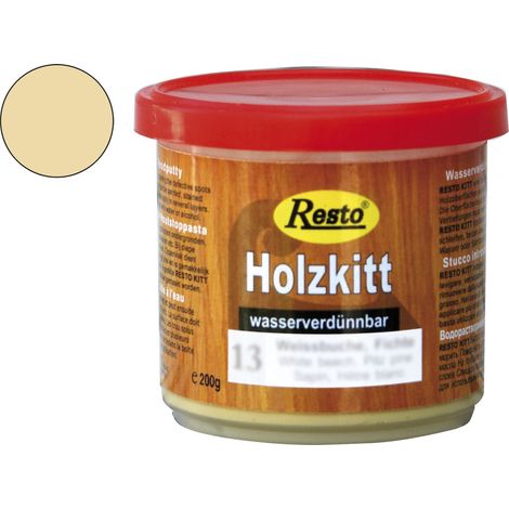 Resto Holzkitt ReparaturpasteSpachtelmasse lackierbar Esche/Fichte 200 g