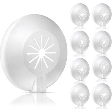 Lot de 8 rosaces pour radiateur Cache-tuyau rosace à clapet en plastique pour diamètres de 14 à 29 mm montage ultrarapide