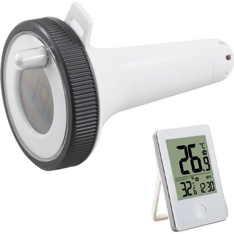 Thermomètre à Eau Thermomètre De Température D'eau Sans Fil Avec Moniteur De Température Extérieure/intérieure, Jauge De Température De L'eau For Piscine, Étang, Baignoire (1/5)