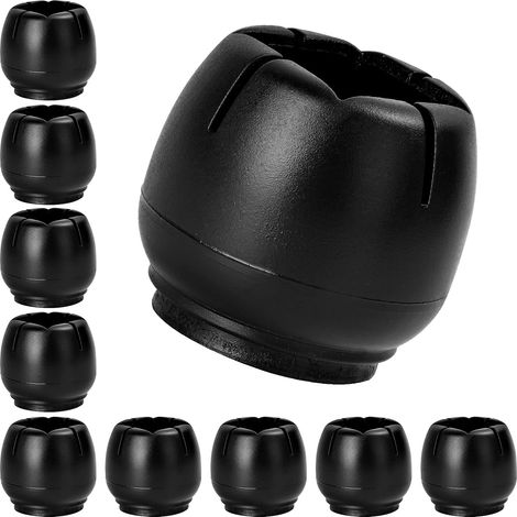Patin de pied de meuble Silicone Table et Chaise Antidérapantes Pieds, 32 Pièces Capuchons de Jambe de Chaise en Silicone Noir (26-31mm) (1/5)
