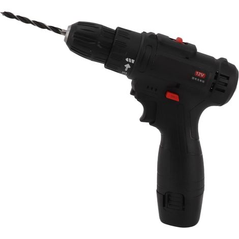 Perceuse électrique rechargeable 12 V 1500 mAh Lithium-ion, 2 vitesses variables, prise US 110-220 V, idéale pour les travaux de bricolage à domicile. (1/5)