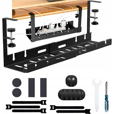 Estante organizador PARA cables DEBAJO de la tapa de la encimera del escritorio PARA soporte de cables (1/5)
