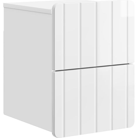 Mesita de Noche de Pared con cajón Brillante 33 x 34,5 x 43 cm vidaXL