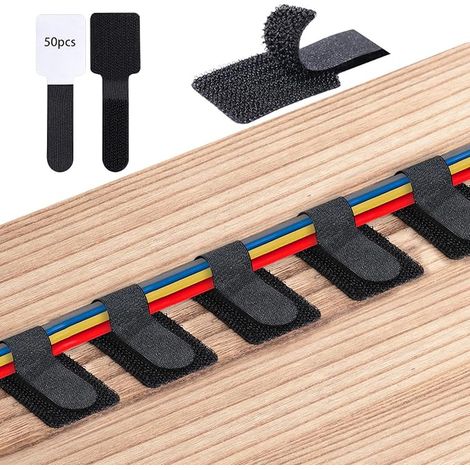 Reusable Adhesive Cable Ties 3 x 9 cm Office (1/5)