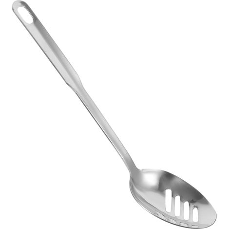 Cuillère fentes inox portable/légère, ergonomique buffet cuisine fruits/desserts/salades (1/5)
