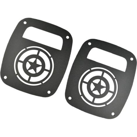 Suitable for 97-06 Wrangler TJ flatbed taillight cover, taillight protection frame, TJ taillight cover, five-pointed star style (1/4)