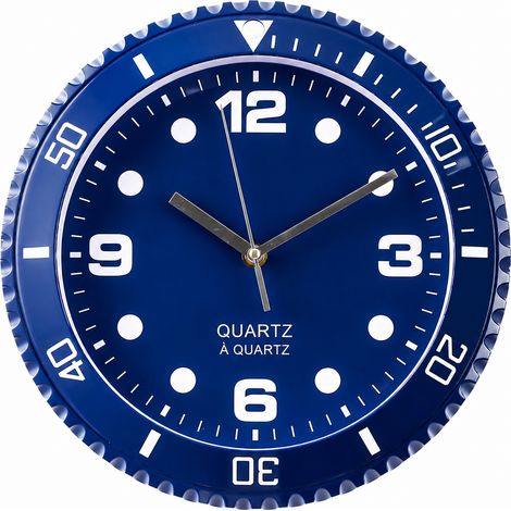 Horloge murale ronde scandinave bleue Ø 28 cm silencieuse bleu – Livraison gratuite