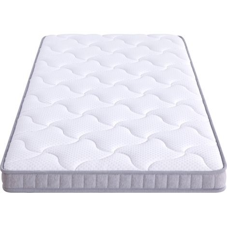 Colchón de muelles ensacados de 7 zonas para sofás cama 90x190x10 cm H3, blanco (1/5)