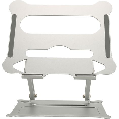 Laptopständer Silber, tragbar, faltbar, ausziehbar, höhenverstellbar, verstellbarer Winkel, Aluminiumlegierung, Kühlfunktion (1/5)