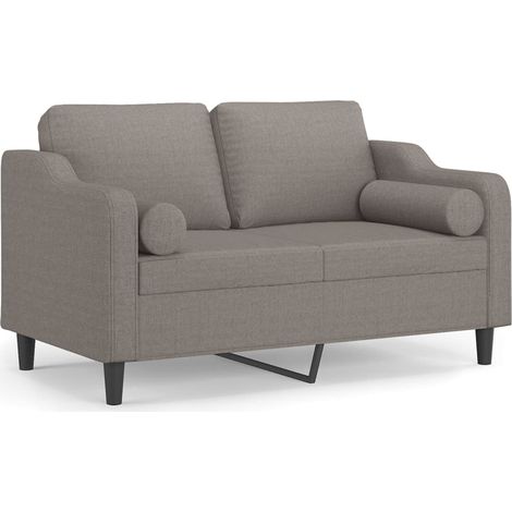 Maison Exclusive - Divano a 2 Posti con Cuscini Tortora 120 cm in Tessuto