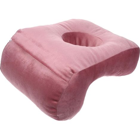 Komfortables, multifunktionales Memory-Schaum-Kissen, ergonomisch, rosa, geeignet für Seitenschläfer und als Stuhlstütze für ein Nickerchen oder im Büro. (1/5)