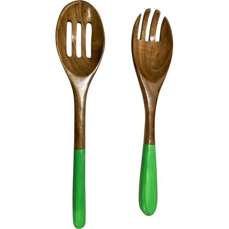 Signes Grimalt Cubierto Cocina Set Cuchara Y Tenedor Cajas Y Bandejas Verde 6x28x3cm 37816
