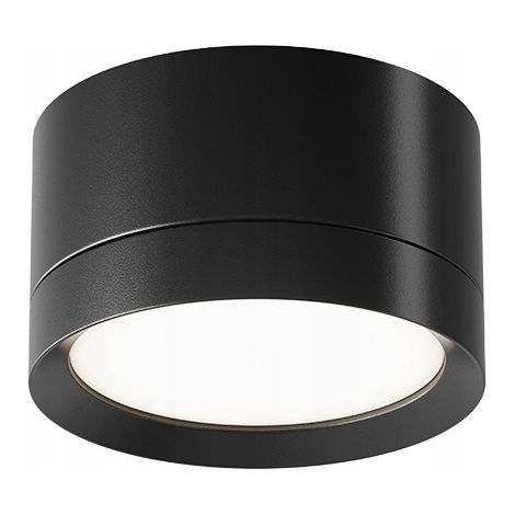 Foco Maytoni Hoop redondo de metal negro para montaje en superficie con rosca GX53 (1/5)