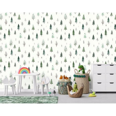Wallarena Vliestapete Bäume Wald für Kinderzimmer, 10 m x 50 cm – inkl. Kleister & Anleitung (1/5)