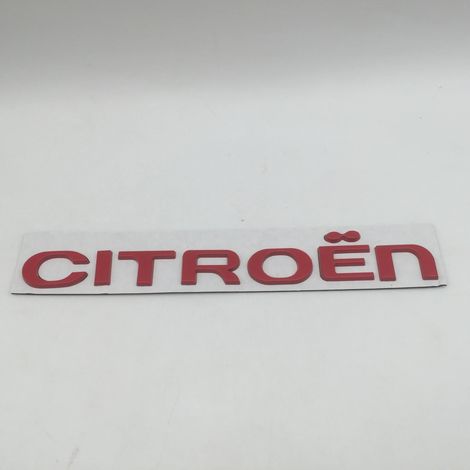 (Lettres rouges) - 1 pièce - Emblème 3D en métal pour voiture Citroën - Autocollant pour capot avant, capot arrière et coffre - Accessoire de style automobile (1/5)