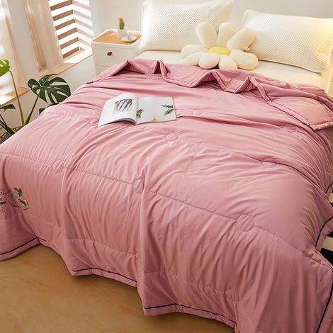 Couette Été - 120 x 200 cm - Microfibre Polyester Légère et Respirante - Couette Réfrigérante pour Lit Queen - 1 Pièce (1/5)