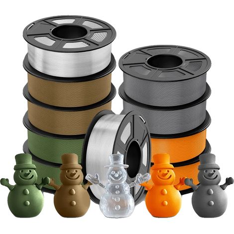 Filamento per stampante 3D, materiale PETG, diametro 1,75 mm, PETG 2TP2CO2OG2GY2OR (1/2)