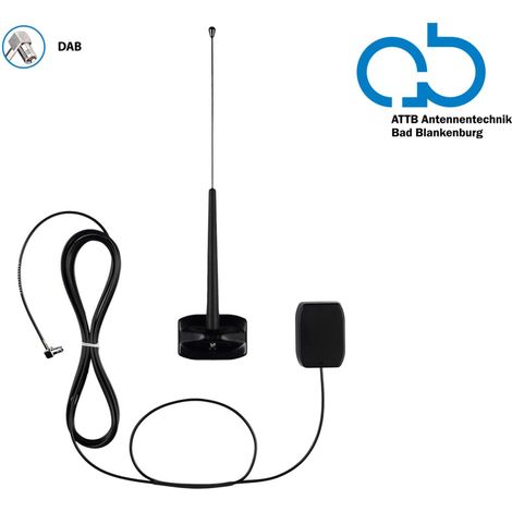 Antenne sur vitre DAB+ inclinaison 0-180 SMB-f 12V