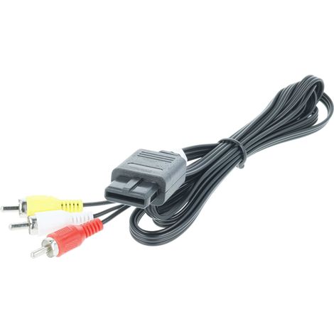 vhbw Audio Video Composite Kabel kompatibel mit Nintendo GameCube, 64, SFC (SNES), NGC, N64 Spielekonsole - AV-Kabel, 150 cm