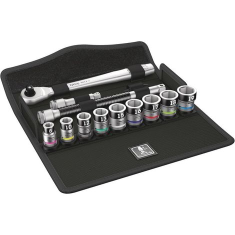 Set mit Zyklop-Steckschlüsseleinsätz mit Haltefunktion 3/8" WERA 8100 SB HF 1 (13 teilig)