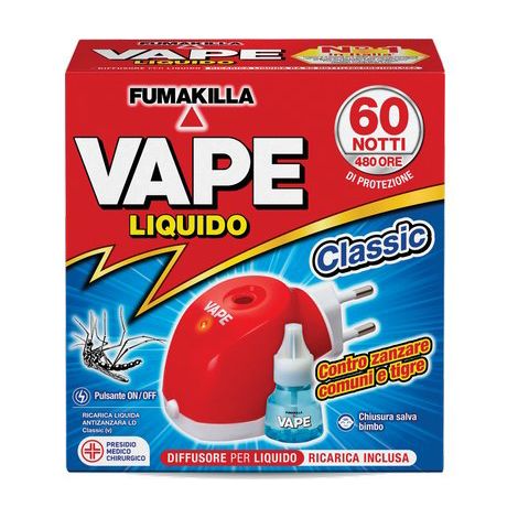 ELETTROEMANATORE LIQUIDO VAPE MAGIC - + RICARICA LIQUIDA DURATA NOTTI 60- 12 pezzi