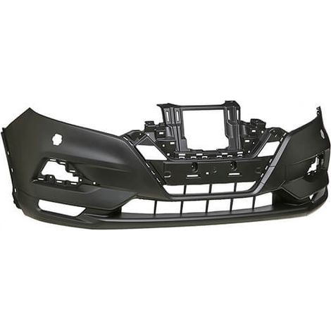 Pare-choc avant noir avec trous lave-phares Nissan Qashqai 2 phase 2 2017-2021
