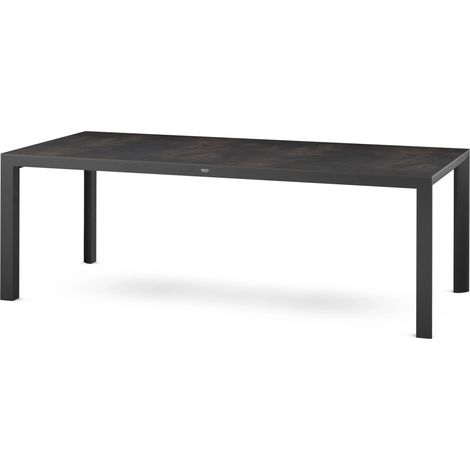 Siena Garden Silva Dining Tisch – 220 x 100 cm, Aluminium (matt anthrazit) & HPL Titan (1/5)