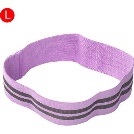 Lot résistance hip bande non glissante cercle gym yoga fitness violet L (1/5)