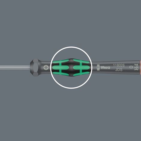 WERA Elektronik Schlitz-Schraubendreher 2035, 1,8 x 0,3 x 60 mm, Rundklinge