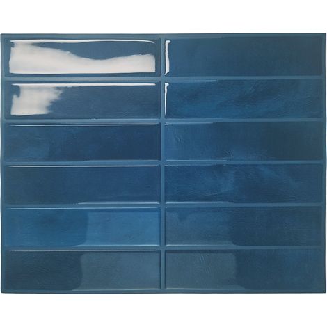 Set of 5 blue wallpaper pieces, dimensions 230 x 290 x 1 mm - self-adhesive wallpaper + 3D luminous tiles (1/5)