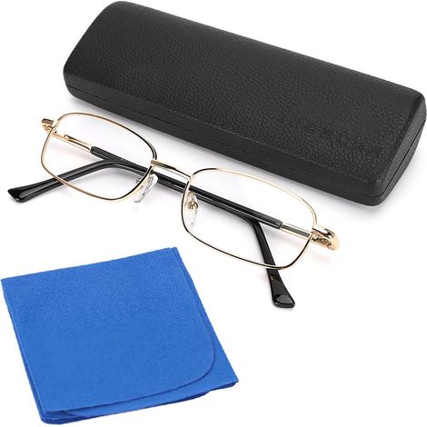 Lunettes de lecture cristal anti-fatigue visuelle, haute définition pour presbyopie, étui inclus (+150). (1/5)