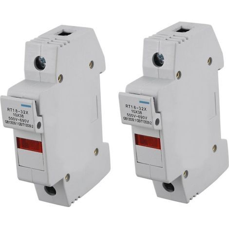 Rt18-32x Ac 380v 32a 1 pôle 10x38mm support de fusible pour montage sur rail DIN Base (1/4)