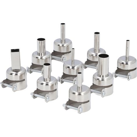 Kit de 9 buses pour pistolet thermique, dont 3‑Buse de pistolet à air chaud de soudage en acier inoxydable de 12 mm (1/5)