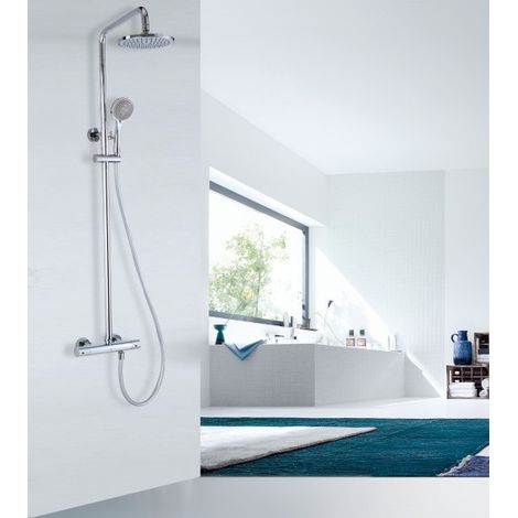BERNSTEIN - Sistema de ducha termostática 4011 Basic con teleducha - Rociador diámetro 20cm Ø20cm
